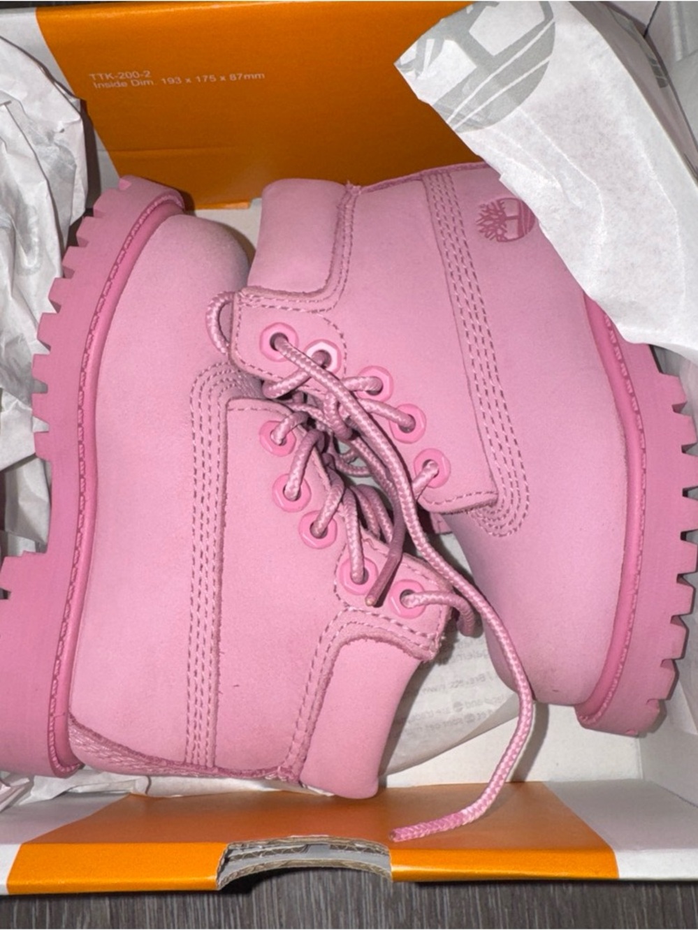 Timberland Pink Lace-Up Nubuck Boots